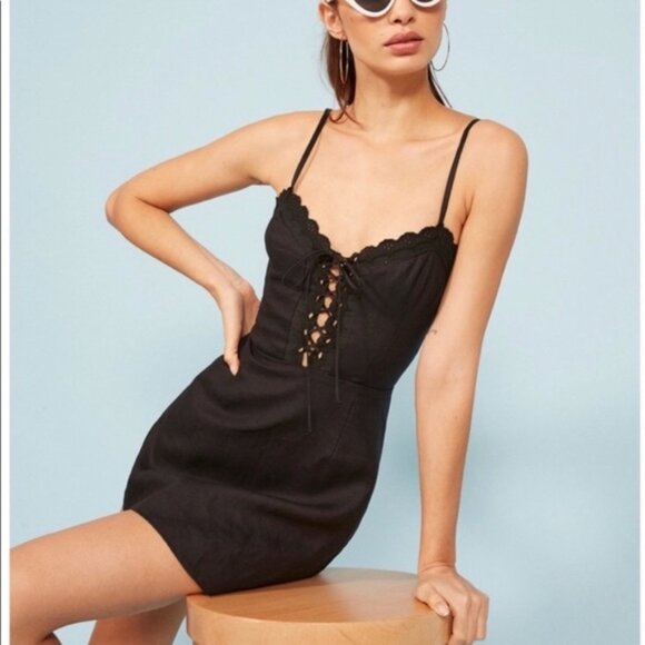 Reformation Reid Lace Up Dress - Picture 2 of 3